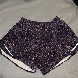 lululemon athletica Glitter Black Athletic Shorts